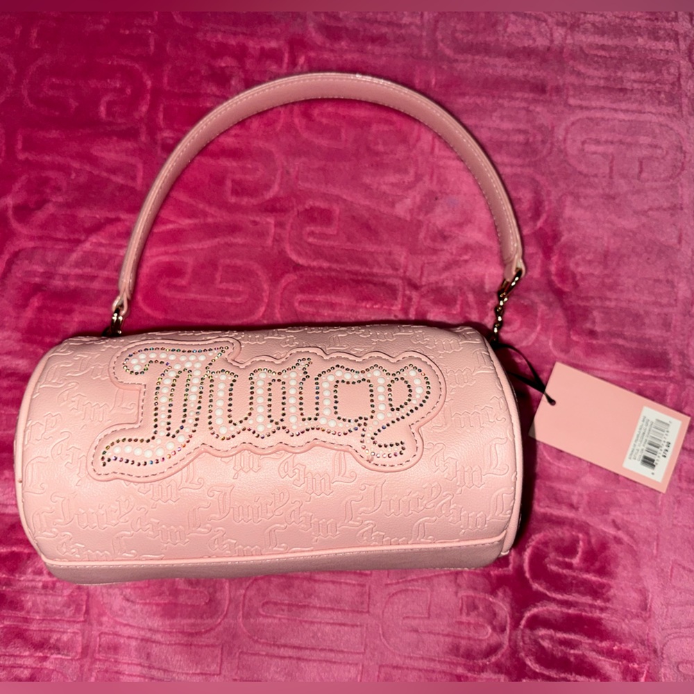 NWT Juicy Couture Pink Diamond String of Pearls Barrel Bag (CROSSPOSTED)